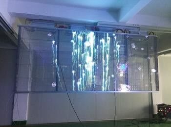 Esposizione di LED trasparente di vetro della IMMERSIONE impermeabile del Governo P8 all'aperto per la pubblicità/fase